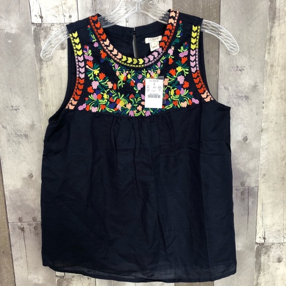 J. Crew Tops - J. Crew sleeveless Blouse with floral detail